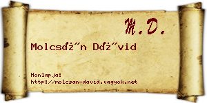 Molcsán Dávid névjegykártya
